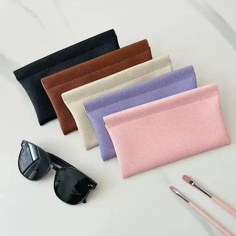 1pcs Self-closing Pu Leather Wallet Long Passport Driver's License ID Holder Headphone Data Cable Storage Cash Pouch Coin Purse