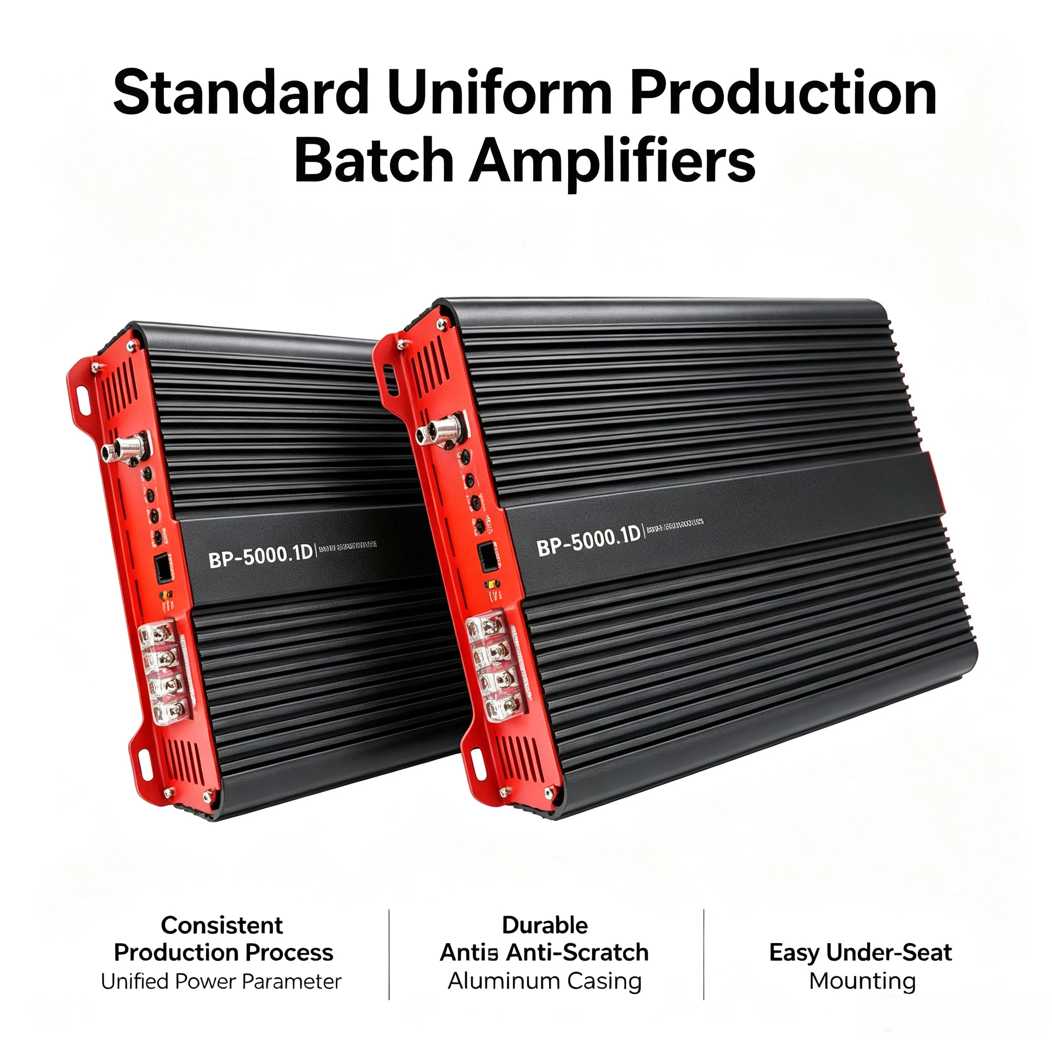 5000W Monoblock Car Audio Amplifier Class D, 1-Channel Bass Power Amp with Low Pass Filter & Remote Bass Knob 12V