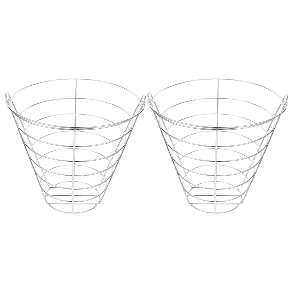 

2Pcs Golf Ball Storage Basket Portable Metal Container Ergonomic Handle Ventilation Holes for Dryness Extended Training Sessions