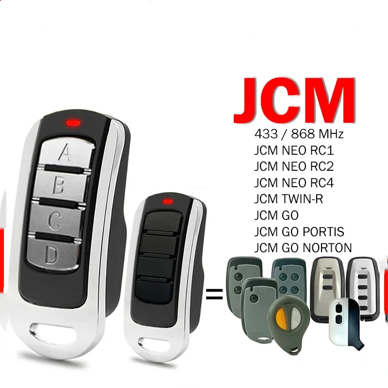 For JCM NEO10 NEO20 NEO40 TWIN-R Garage Door Remote Control 433.92MHz Rolling Code Compatible With JCM Remote Control