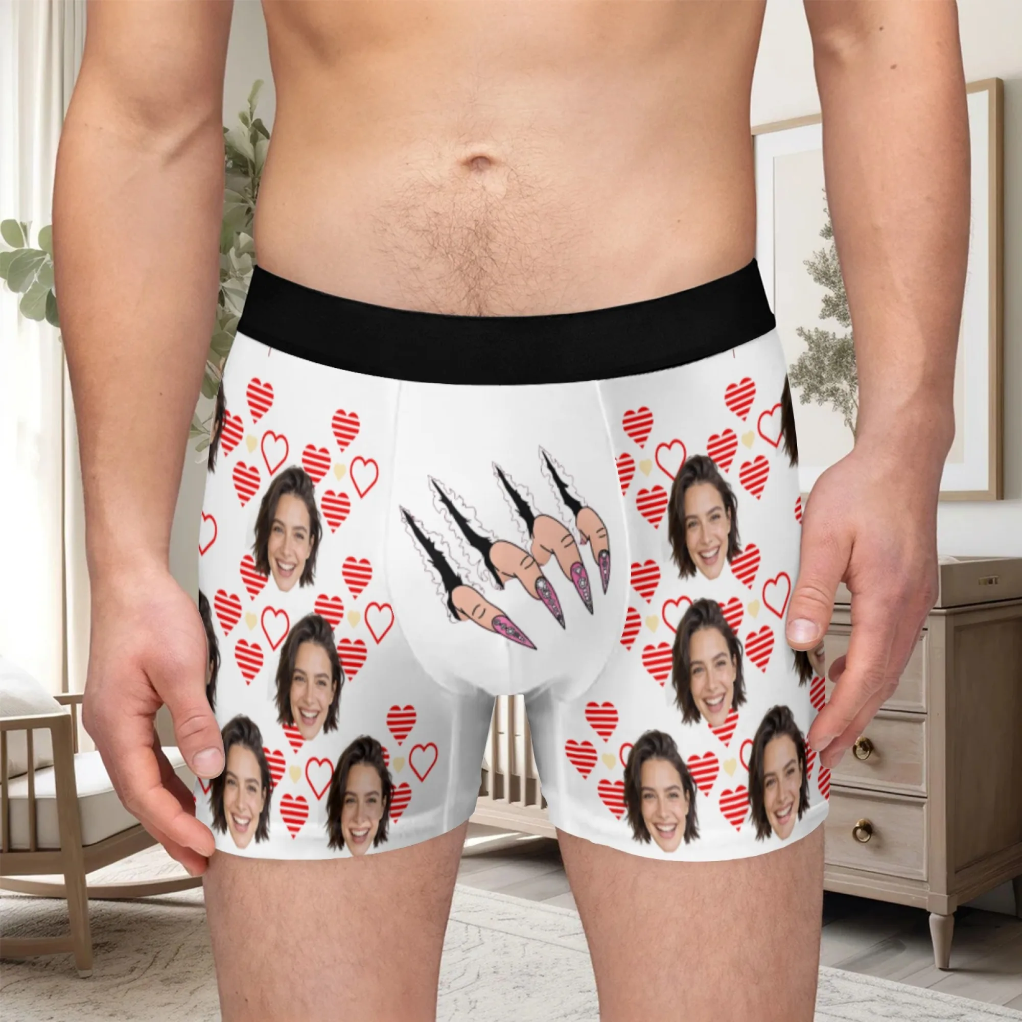 Personalized Face Photo Underwear Custom Boxer Briefs Custom Men Valentine's Day Gift For Husband Anniversary Gift for Dad