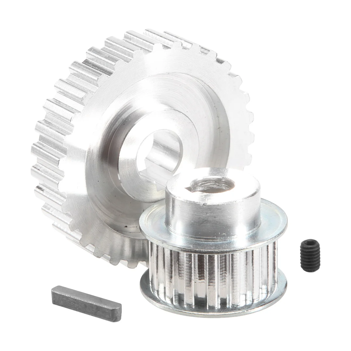 Synchronous gear 2Pcs Metal Synchronous Pulley Gear Motor Belt Gear Drive Wheel Gear S