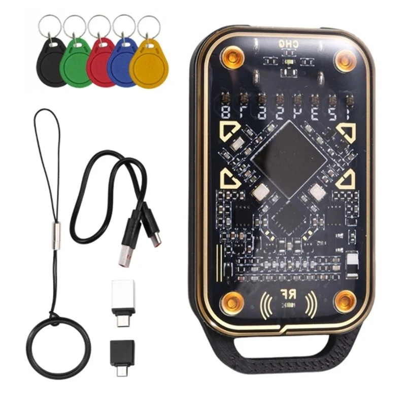 Y22A-Chameleon V3.0 RFID Smart Chip Emulator Smart Card Reader NFC Read Writer ID IC Smart Card Tag Copyer+5XUID Keychain