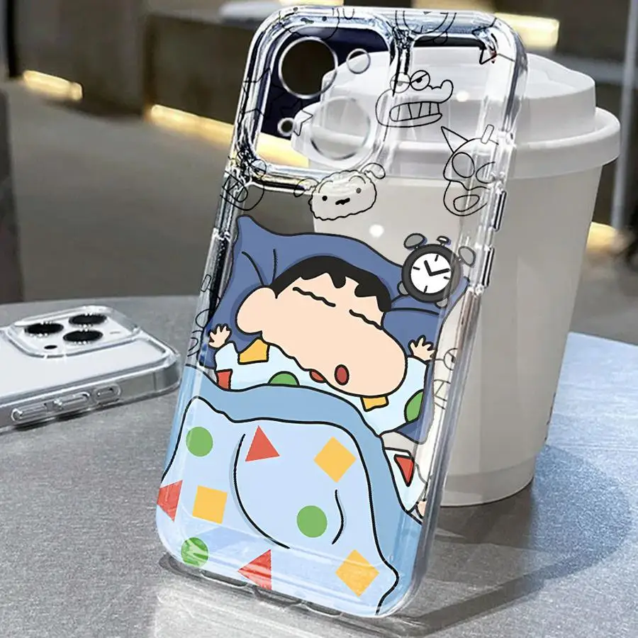 Crayon Shin-chan Handyhülle für Apple iPhone 17 Pro Max 11 17 15 13 Mini Air 7 8 12 16 14 Plus Transparent Weich XS XR