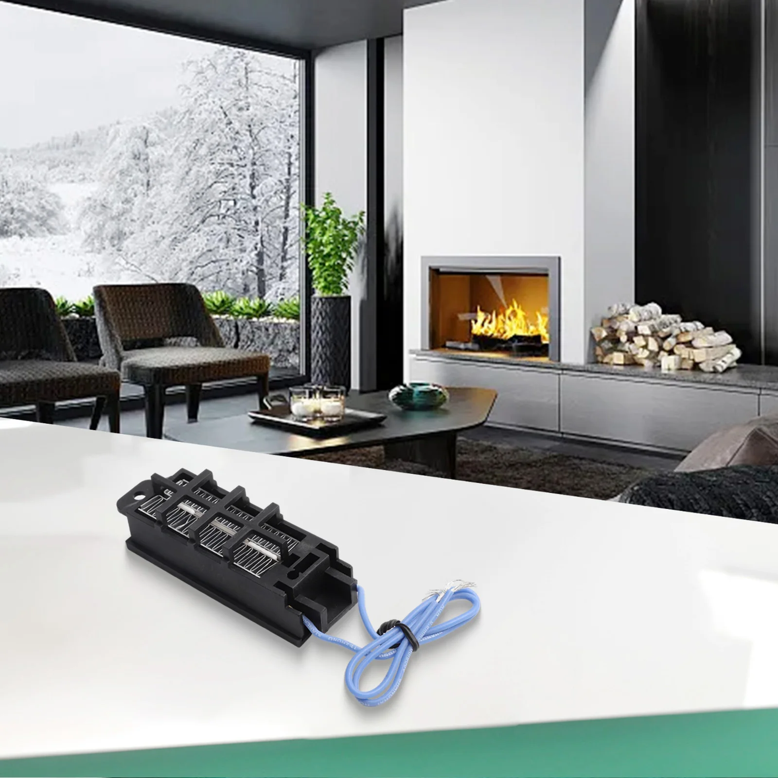 Black Greenhouse Heater Aluminum Heater PTC Heating Element Automatic Constant Temperature High Heat Transfer Efficiency