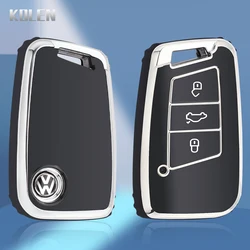 TPU Car Remote Key Case Cover Shell Fob For VW Volkswagen Passat B8 Tiguan Magotan Golf For Skoda Kodiaq Superb A7 Accessories