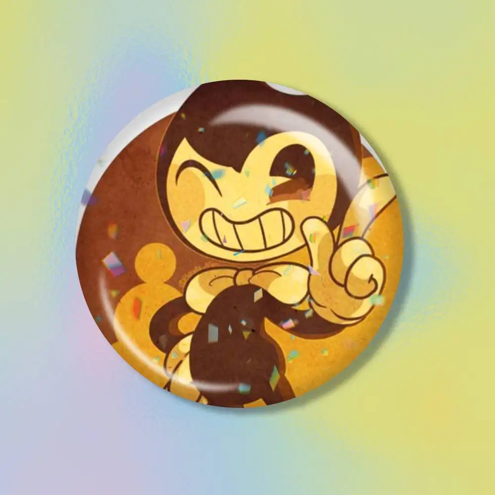 B-Bendy And The Ink Machines Game  Brooch Metal Decorative Brooch Pins for Backpack Clothes Jacket Accessories,Souvenir.
