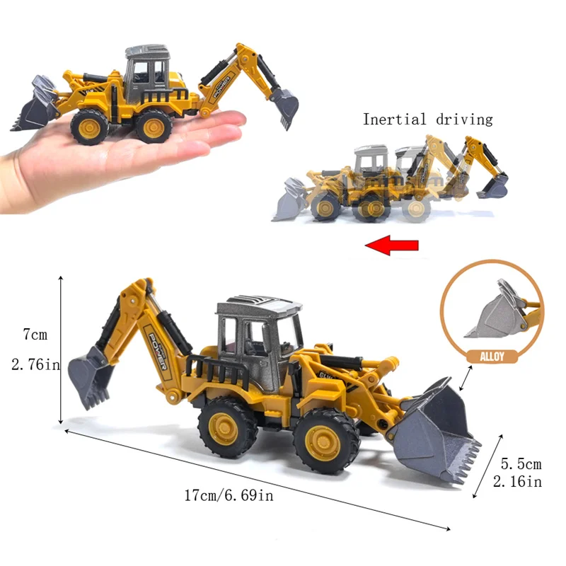 

1:70 13 стилей мини-вилочный погрузчик буровой ролик инженерный литой под давлением строительный автомобиль игрушки сплав + пластик желтый серый для мальчика