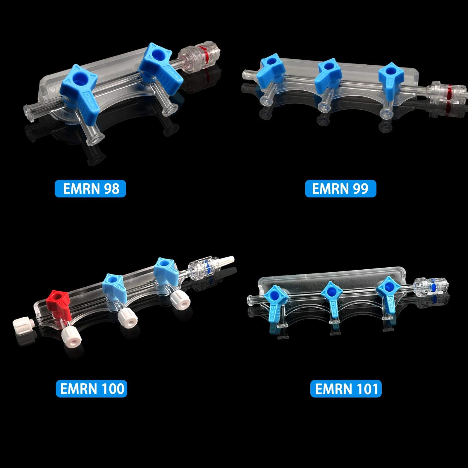 100pcs Double Three-Way and Three-Way Stop Valves, Multi-Connector Three-Way, for Medical and Laboratory Use, Disposable