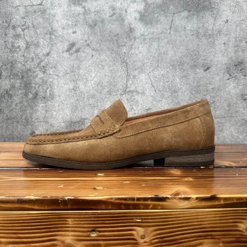 

Old-money Style Soft Leather Loafers Comfortable Men Driving Shoes Cow Suede Breathable Slip-on Casual Leather Shoes Flats