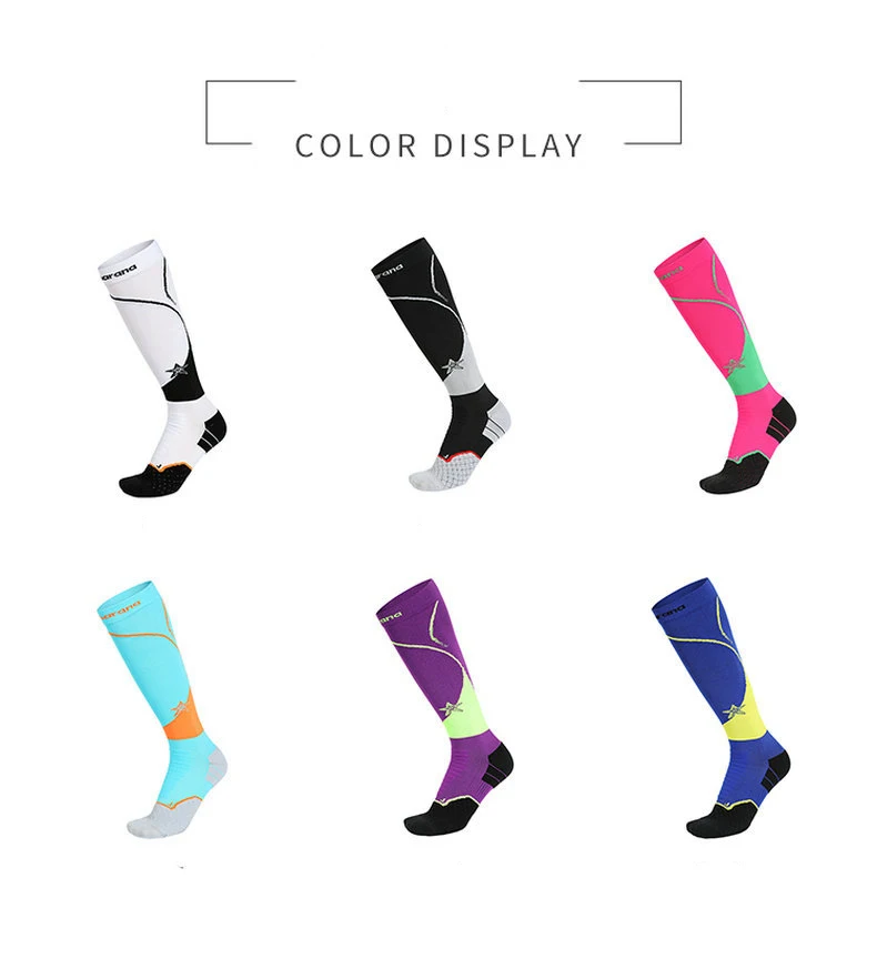 Long Tube Running Socks Elastic Marathon Leg Compression Socks Adult Football Socks Men and Women Summer