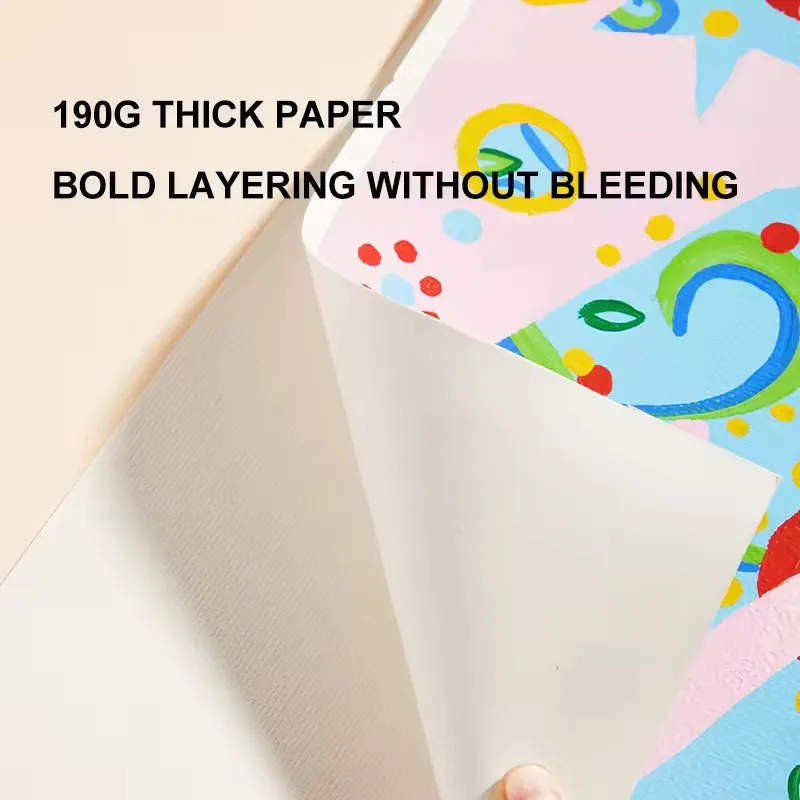 Mideer 15 szt. Profesjonalny papier do malowania pigmentami, papier do kolorowania, papier do rękodzieła artystycznego, zabawki do rysowania dla dzieci