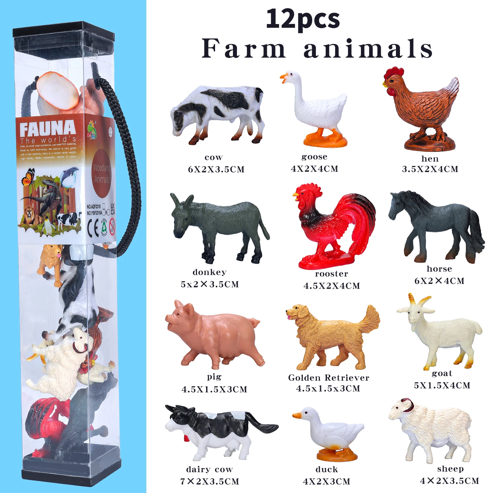 L 12 Figuras Realistas De Animales De Granja Modelo Vaca | Meses sin L 12 Figuras Realistas De Animales De Granja Modelo Vaca | Meses sin