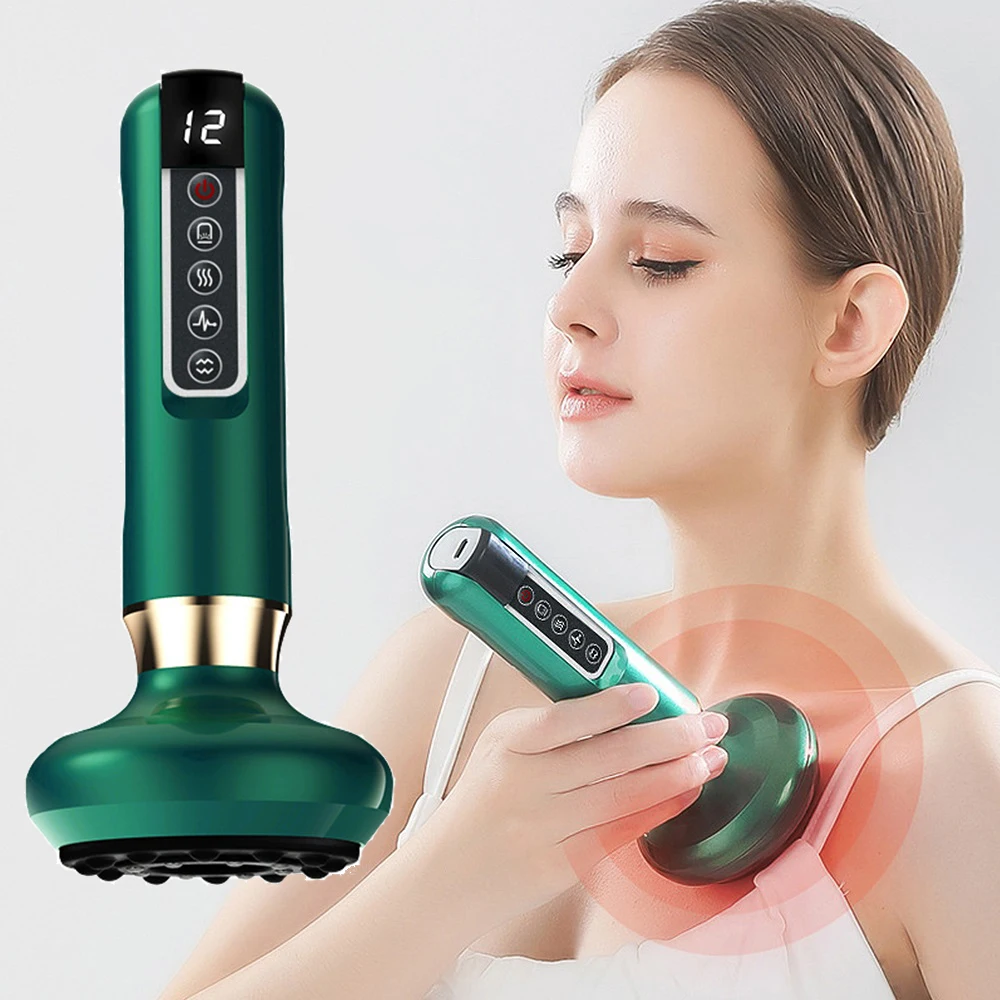 Electric Vacuum Cupping Massager Chinese Guasha Anti Cellulite Beauty Health Scraping Fat Burning Slimming 12 Gear Cupping