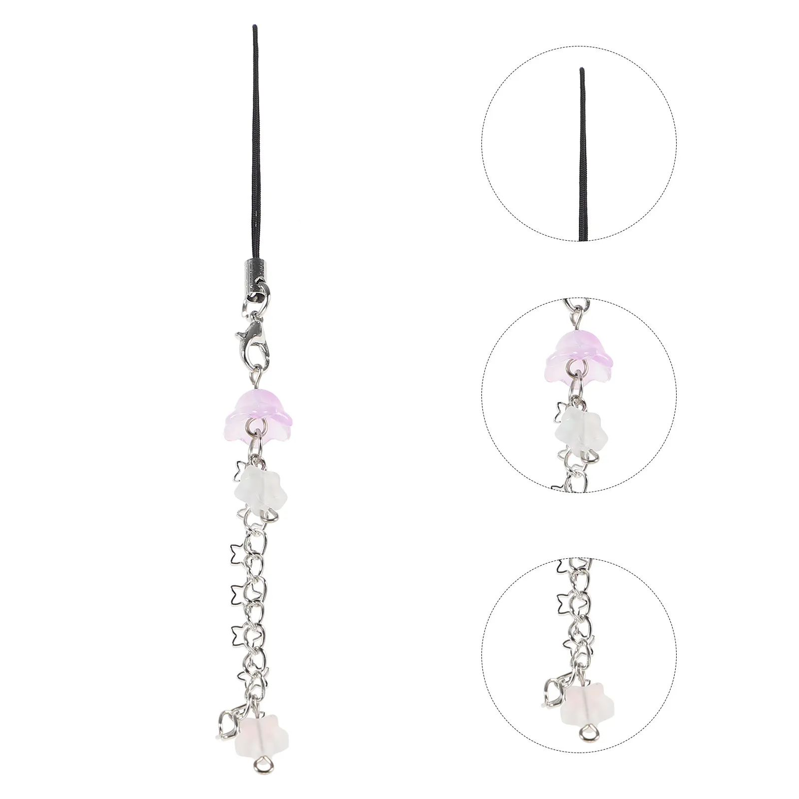 Cute Phone Charm Strap for Women Aesthetic Lightweight Phone Decoration Keychain Purse Charm Backpack Camera USB Drive Accessory