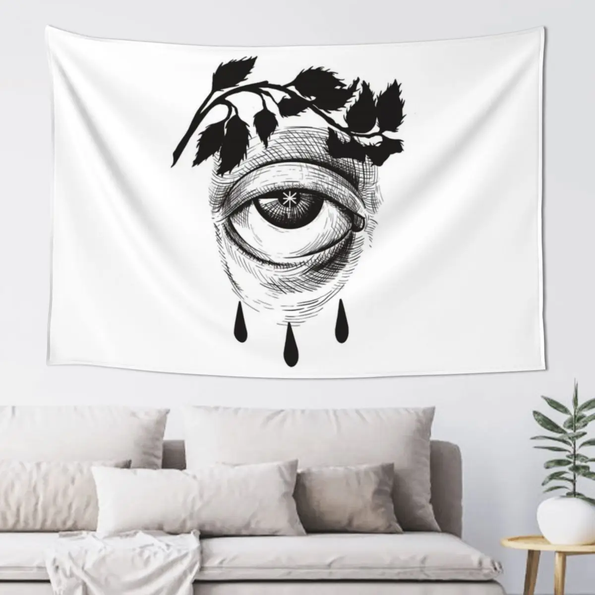 

Eye in medieval engraving Tapestry Decor Home Room Decorating Aesthetic Tapestry