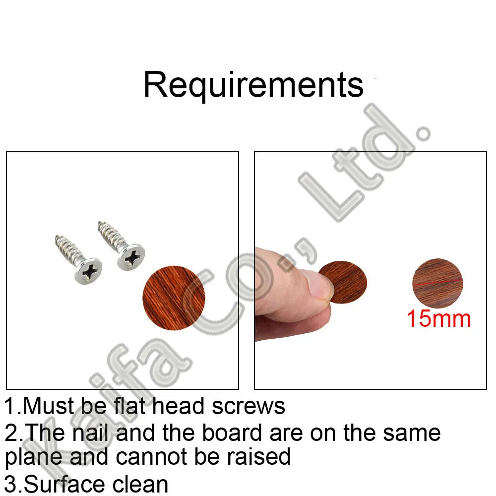 

100 Sheets MC-194 White PVC 15mm Self Adhesive Decorative Films Furniture Screw Cover Caps Stickers Wood Craft Desk Cabinet