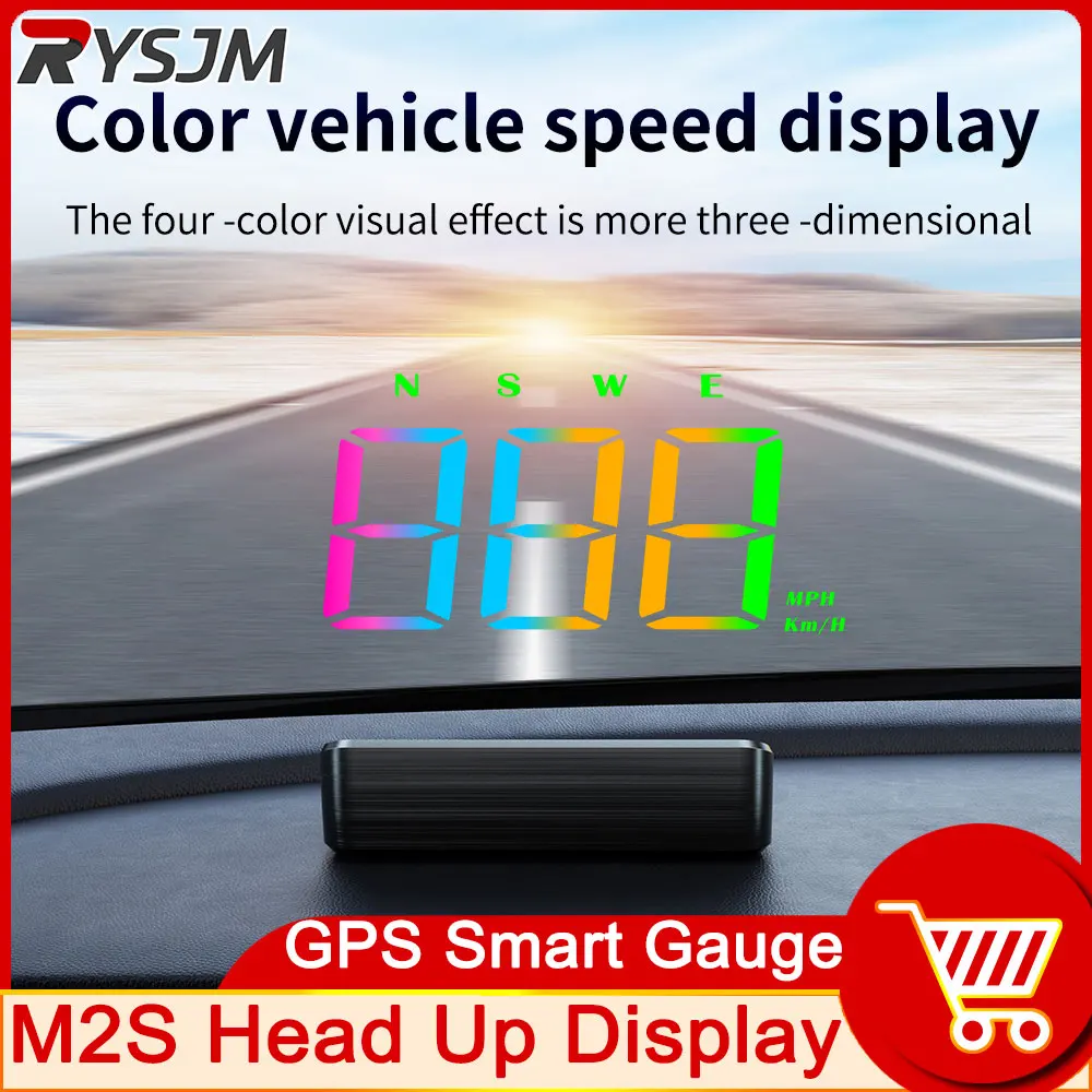 

Car Head Up Display M2S HD GPS Speedometer Speed KMH MPH With Alarm HUD Projector For All Cars Auto Electronics Accessories