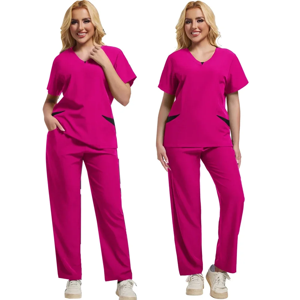 Uniformes médicos de Hospital para mujeres, accesorios para enfermeras, conjuntos de batas para hombres, accesorios para enfermeras, batas quirúrgicas, ropa de trabajo para clínica Dental y Spa