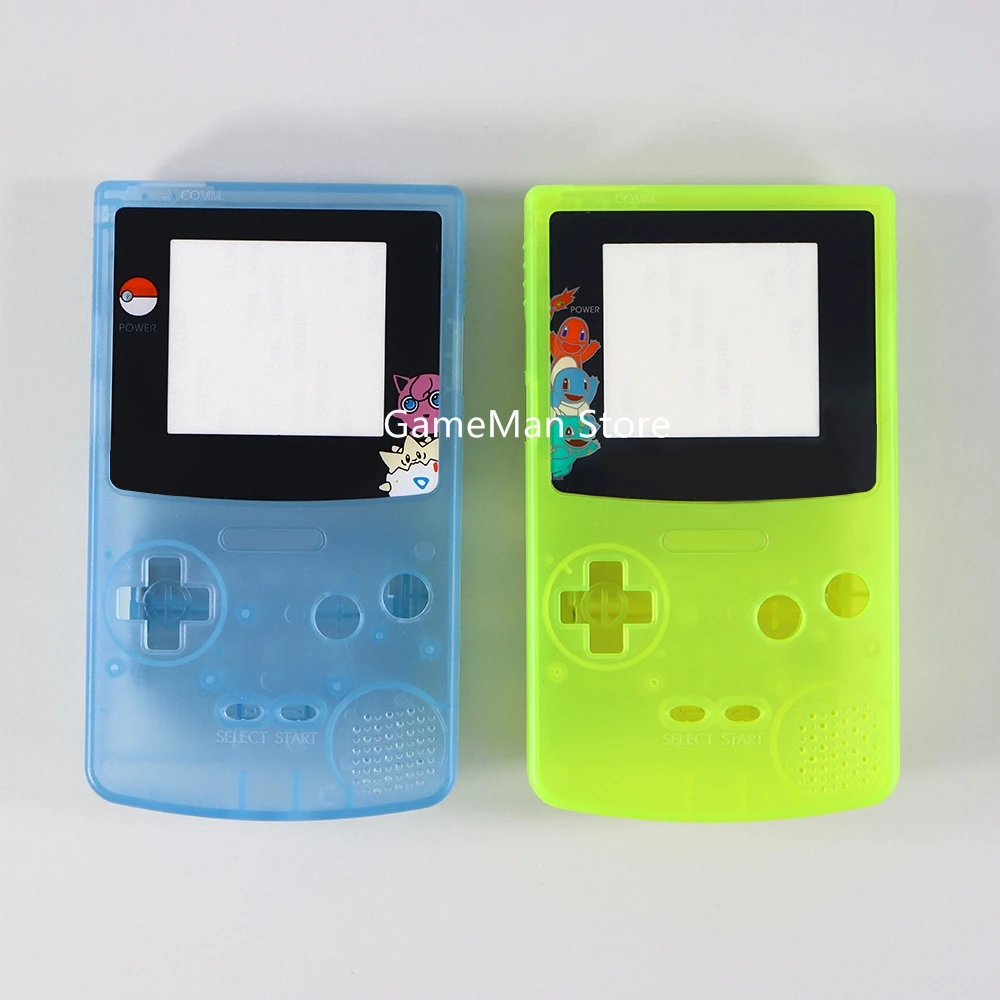 

5sets Plastic Housing Shell Case Glow in the dark For Nintendo Gameboy Color Full Housing case with screen lens buttons For GBC