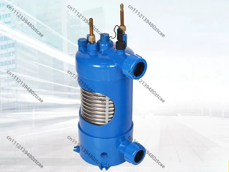 3P Swimming Pool Heat Pump Titanium Tube Heat Exchanger, Corrosion Resistant PVC Shell Evaporator for Spa  Water Heating System
