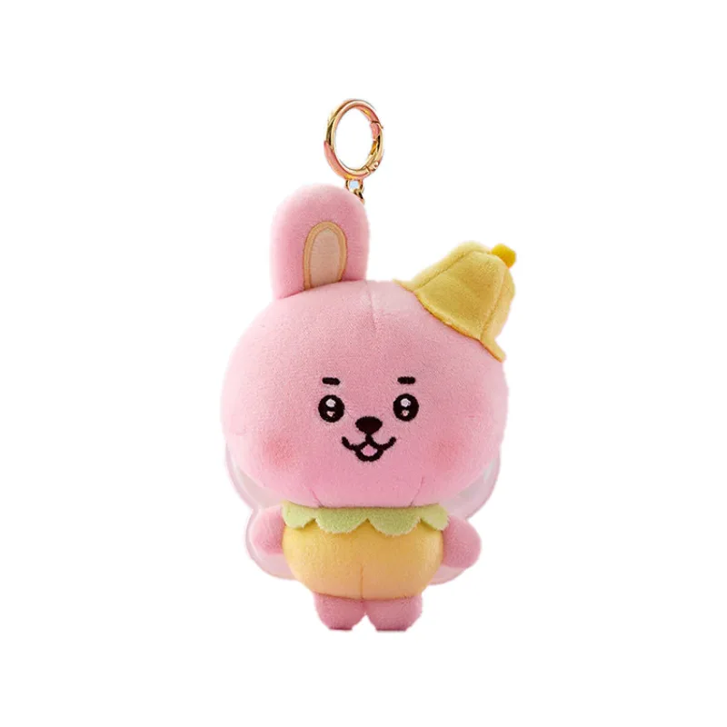 أنيمي الكرتون Bt21 Y2K النحل سلسلة ألعاب من نسيج مخملي لطيف نمط جديد هزلي كوكي Rj ظهره المفاتيح قلادة صديق هدية عيد #3