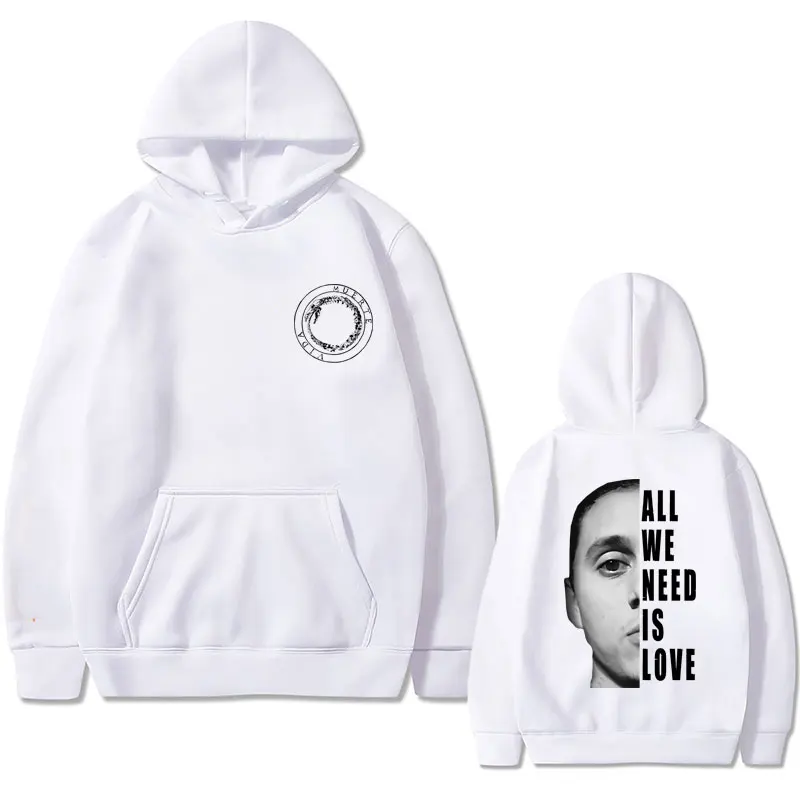 Sänger Canser bero alles, was wir brauchen, ist Liebe doppelseitigen Druck Hoodie Männer Frauen lose übergroße Sweatshirt männliche Mode schwarze