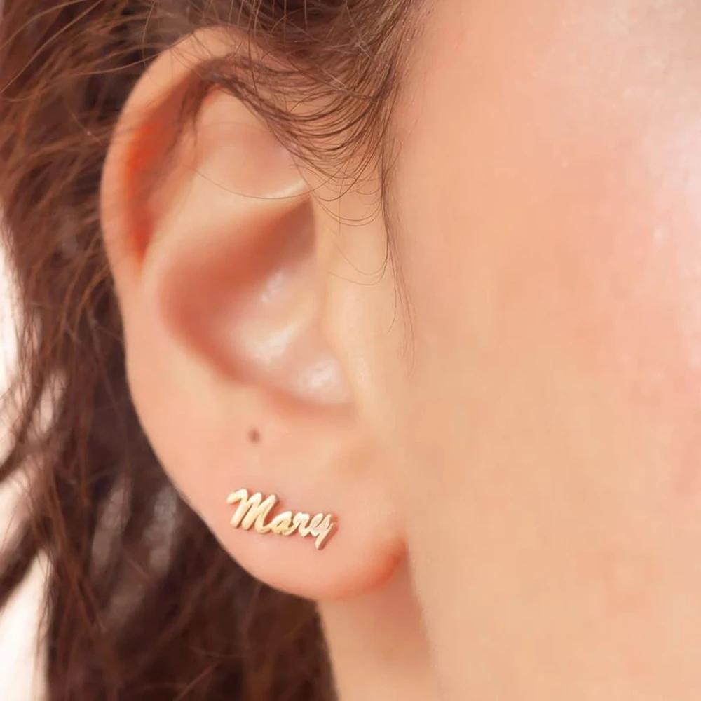 Customized name studs, Personalized earrings, Earrings, Name earrings, Perfect gift for her, Birthday gift