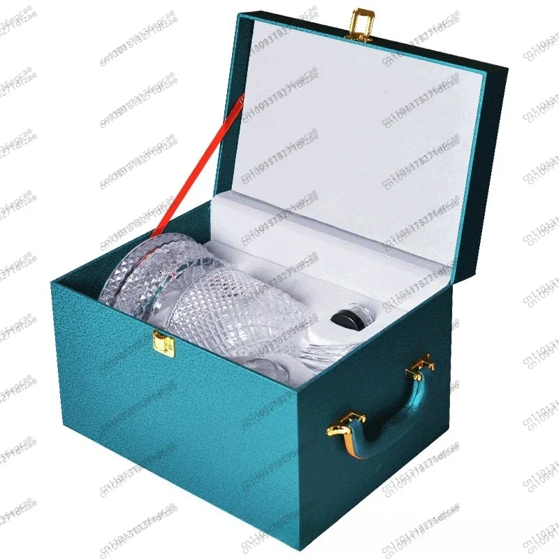 Special Vortex crystal base decanter  gift box       Crystal fast rotating decanter gift box glass new red wine dispenser