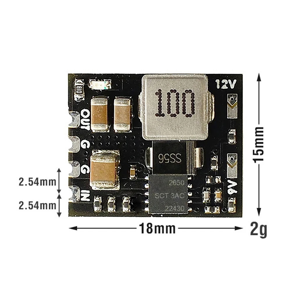 MATEKSYS MBEC12S MICRO BEC 6-60V TO 5V/9V/12V-ADJ 18X15mm for RC Model Airplane Helicopter FPV Racing Drone DIY Parts