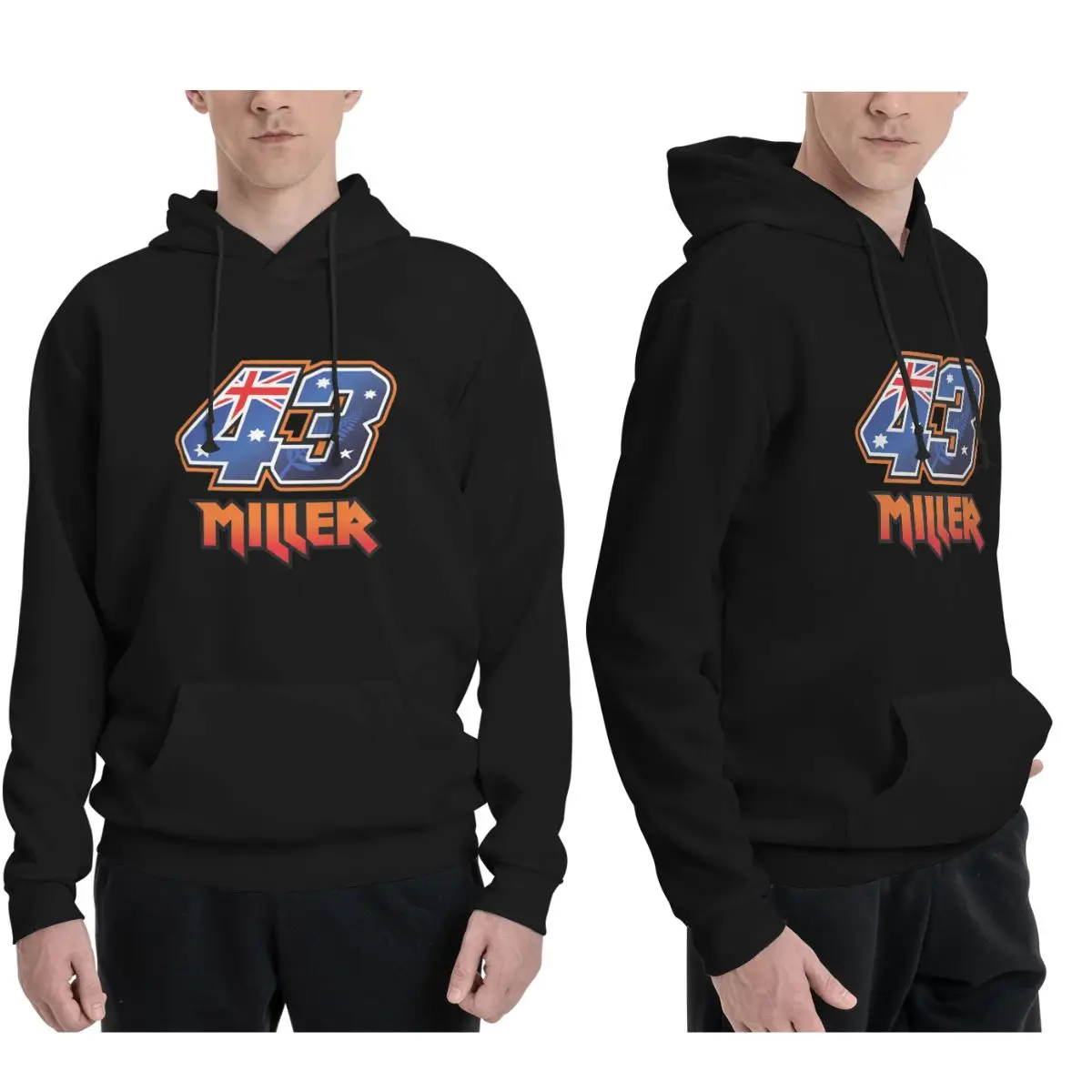 

Толстовки с капюшоном Jack Miller Number 43, мужские и женские повседневные пуловеры, модные толстовки с капюшоном и длинными рукавами, осень-зима
