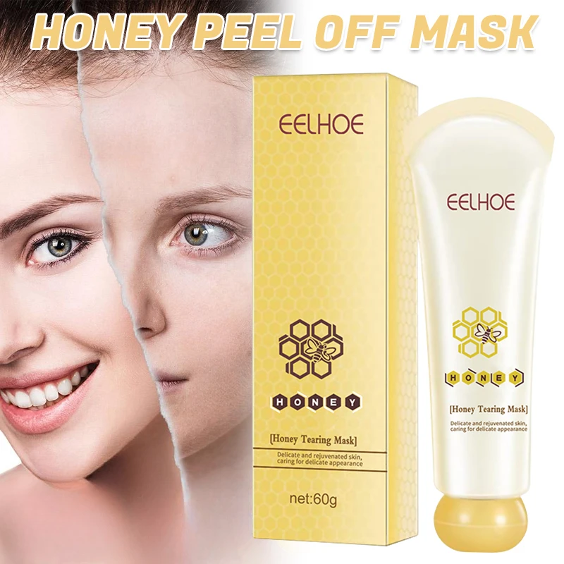 Honey Tearing Mask Shrinks Pores Peel Off Mask Deep Clean Remove Dead Skin Blackhead Oil Control Pores Facial Whitening Mask