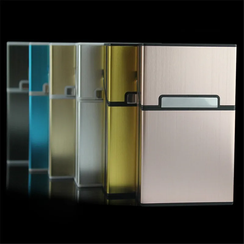 1 Pc Aluminum Metal 20 Cigarette Case Lighters Best Friend Magnetic Buckle Box  PC880991