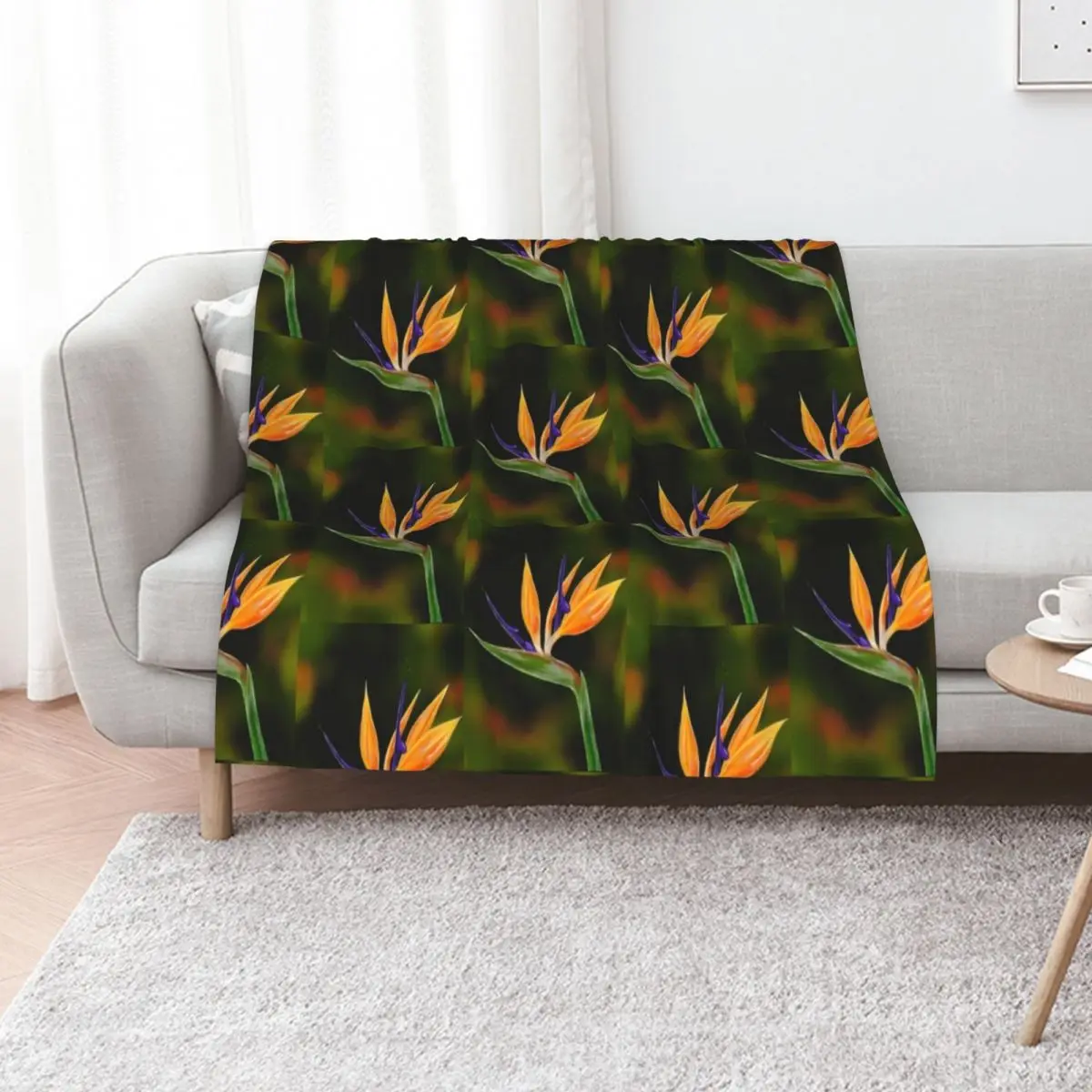 Bird of Paradise Throw Blanket Multi-Purpose Tourist decorative Cute Plaid Plaid Luxury Thicken Blankets