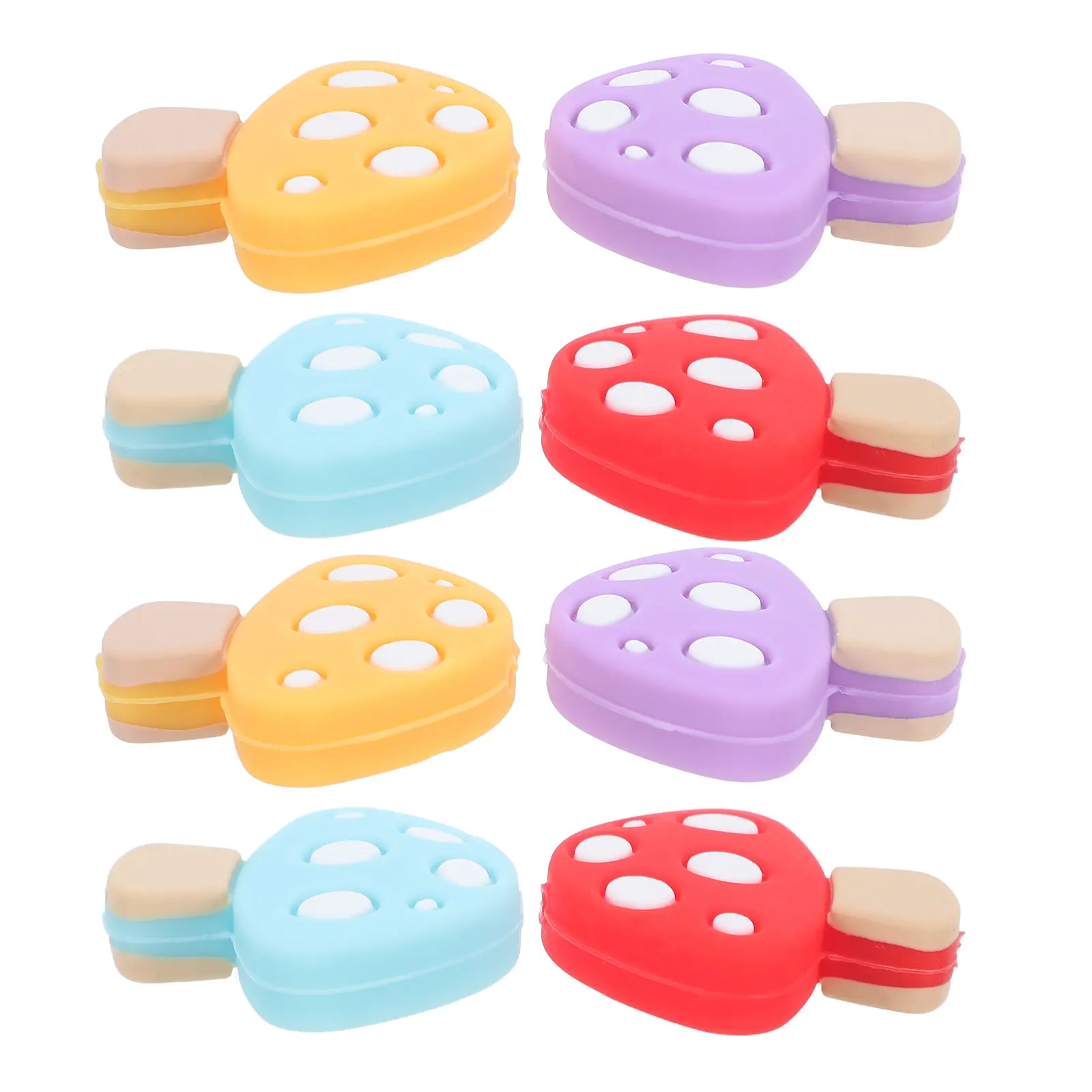 8Pcs Silicone Knitting Needle Stoppers Mushroom Design Tip Protectors for Knitting Needles Colorful Organized Crafting