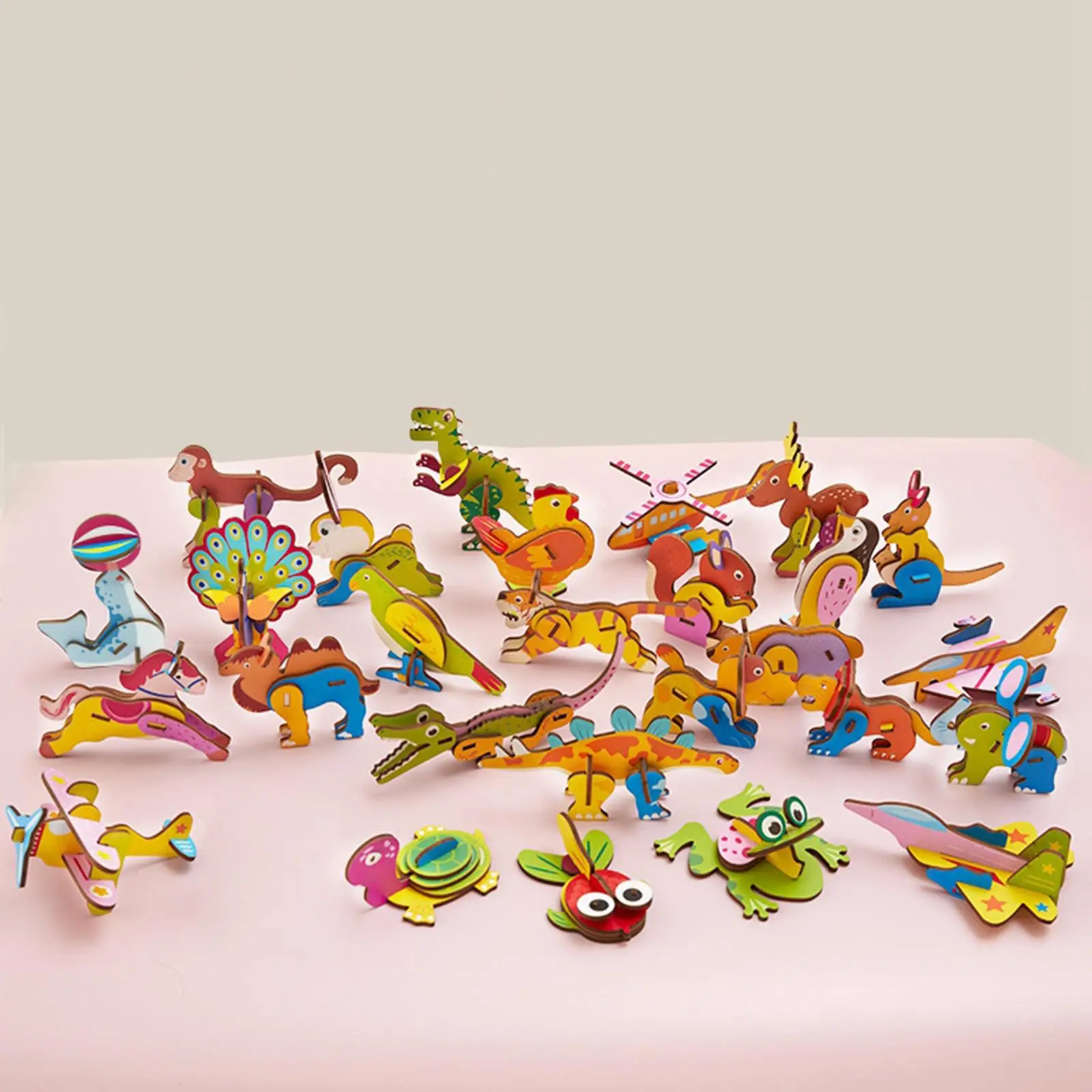 Wooden Insert Puzzle Educational Toys Kindergarten Model Art Crafts for Kids