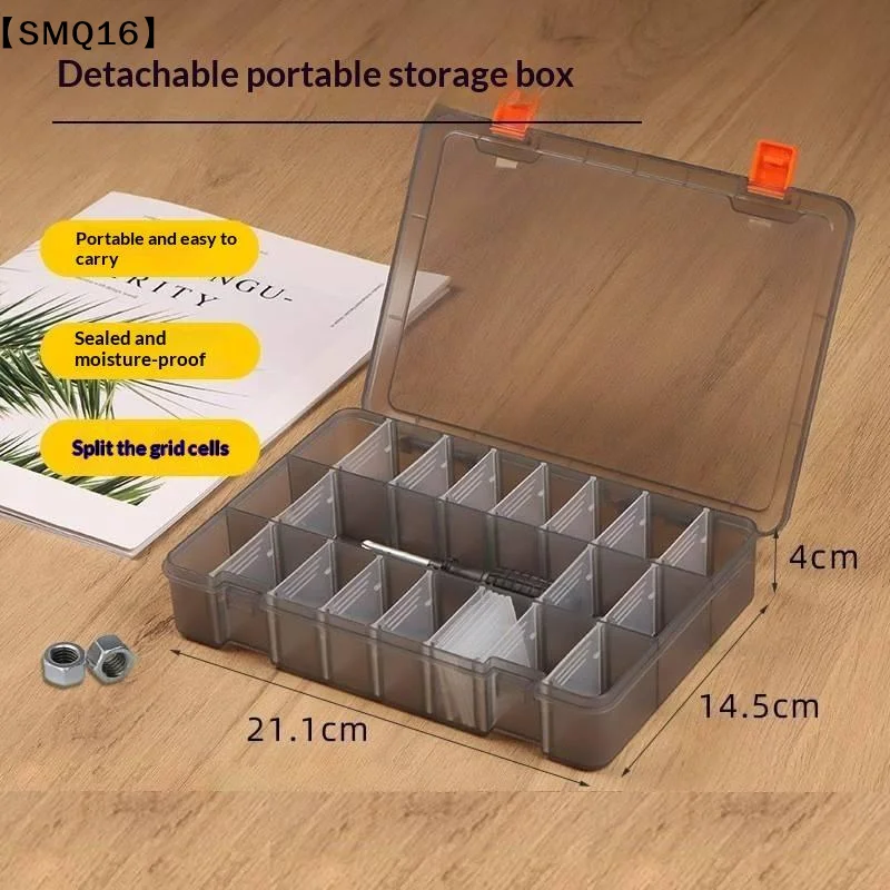 10/15/24/36/48 ransparent Compartment Plastic Storage Box Jewelry Earring Box Bead Container Storage Case Display Organizer【SMQ】