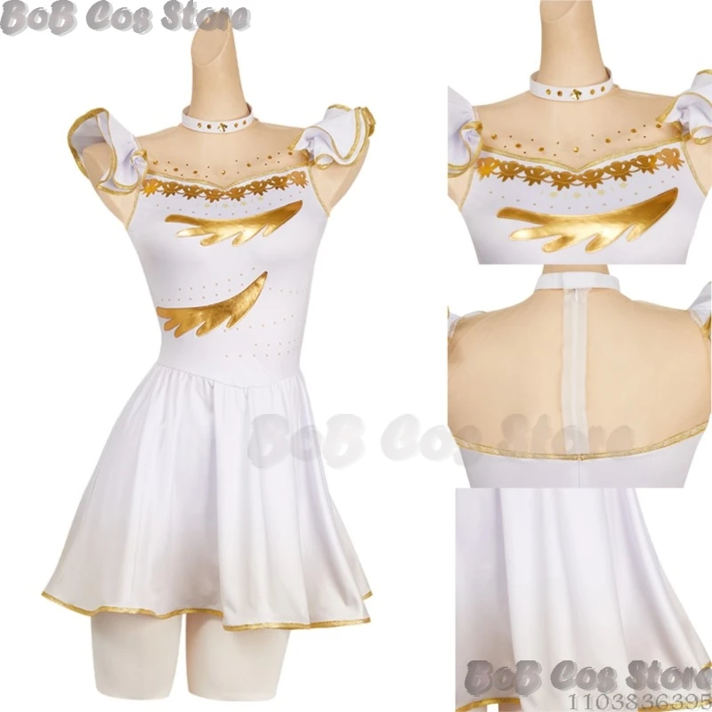 Yuitsuka Inori Anime Medalist Coaplay Costume Short Wig White Dress Rabbit Coat Kawaii Girl Women Outfit Halloween Customized