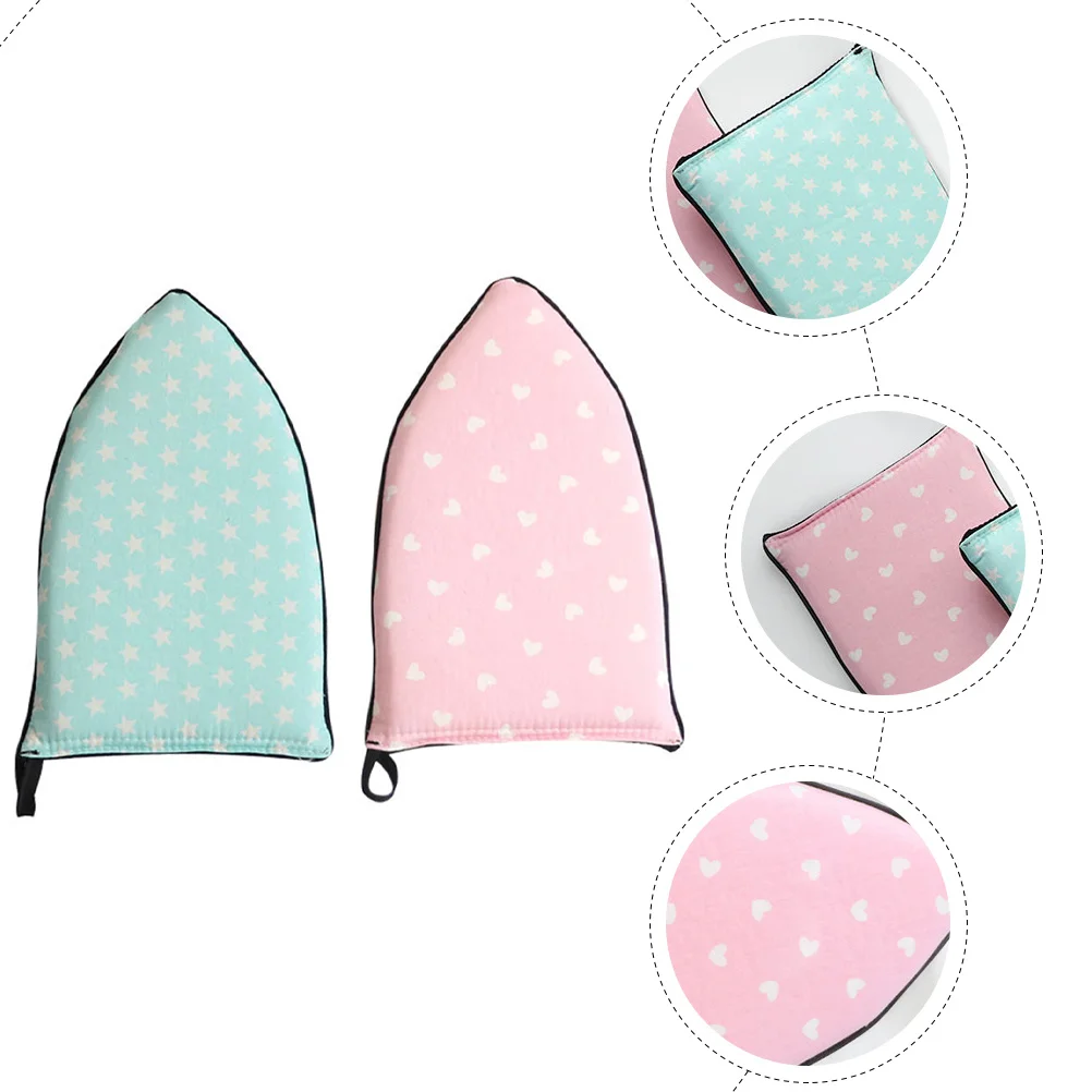 

2Pcs Handheld Ironing Mat Heat Resistant Ironer Mitt for Cuff Sleeve Collar Protection Household Ironing Gloves