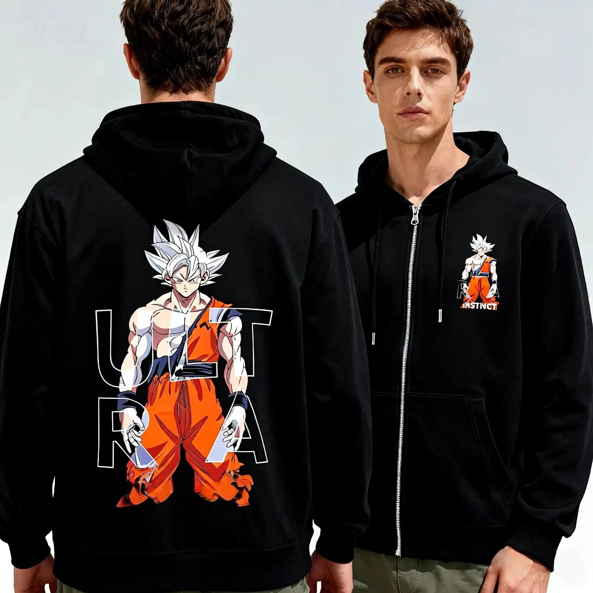 

Dragon Ball 2025 Новая черная повседневная куртка Bandai, мужская хлопковая толстовка на молнии с принтом, одежда на термоподкладке для осмотра в холодную погоду