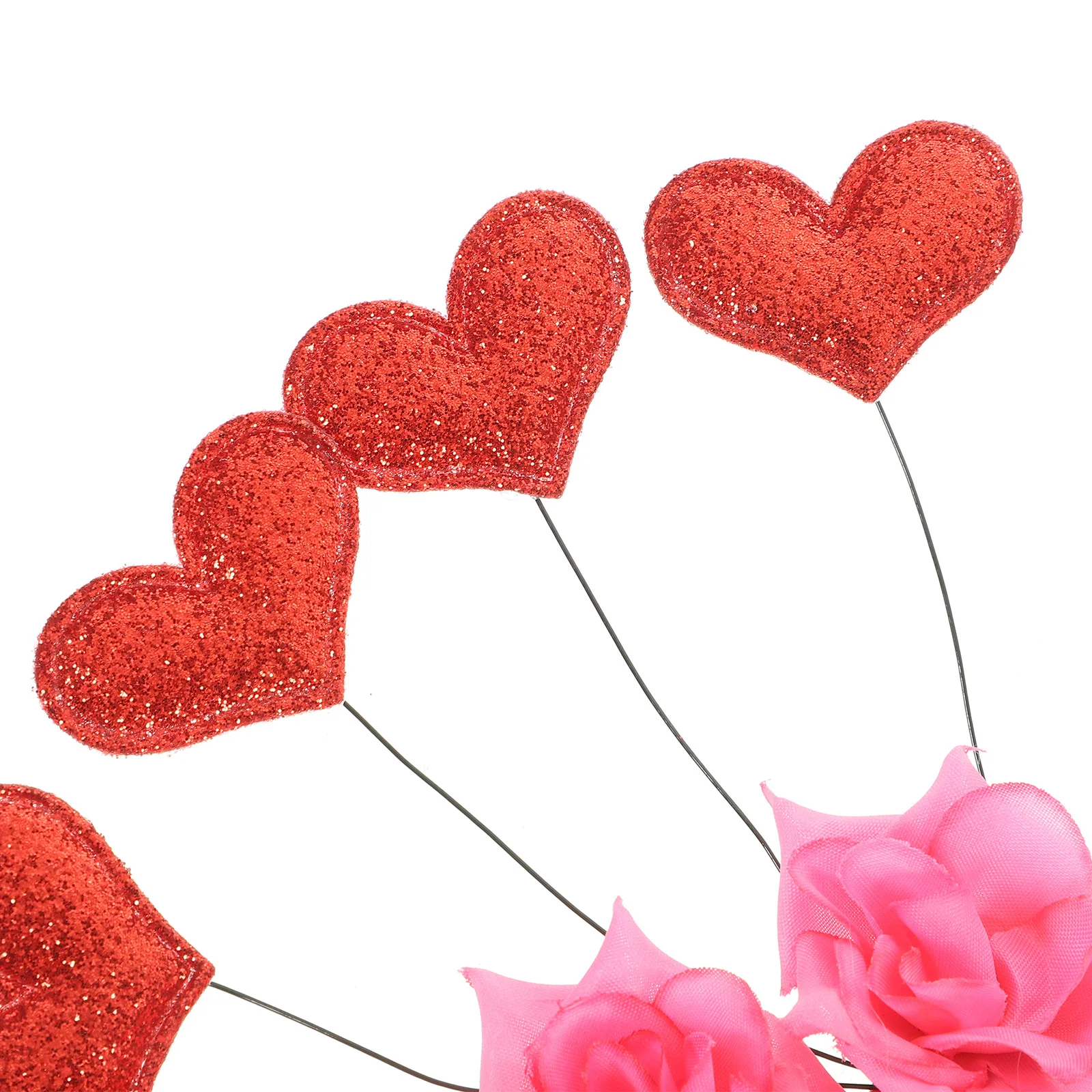 

1pcs Valentine Heart Headband 2024 Romantic Love Hairbands For Women Flower Design Lightweight Comfortable Adult Party Festival