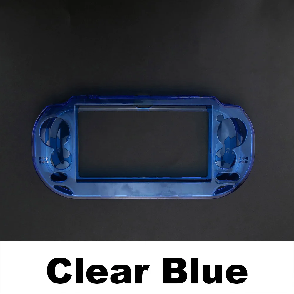 For Psvita PS Vita PSV 1000 Transparent Clear Hard Case Protective Cover Shell Crystal Full Body Protector & soft silicone case