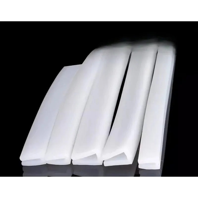 1/2/3/5Meters  Silicone Rubber  U Channel  Sealing Strip Edge Trim Glazing Weatherstrip Edge Guard High-Temperature
