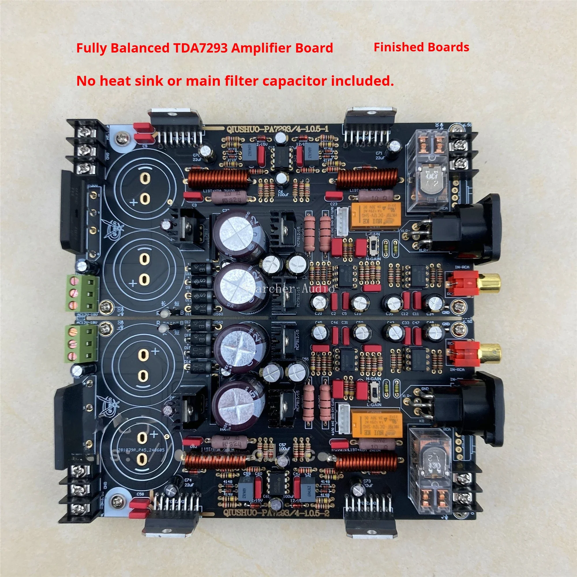AvaCore2PCS TDA7293 Power Amplifier Board Fully Balanced 7294 High Power Better Than BTL Connected DAC ES9028AK4495