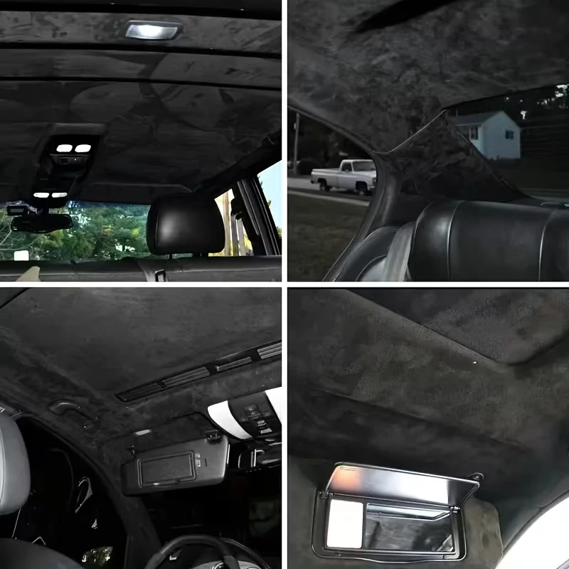 

Car Headliner Repair Fabric Suede Auto Interior Roof Ceiling Replacement Foam Material for All Vehicles RV Home Roof Upholstery