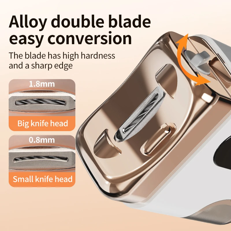 Multifunctional 2 in 1 Electric Nail Clipper And Trimmer with Portable 3-Speed Polishing Scissor File Light for Kids & Adults