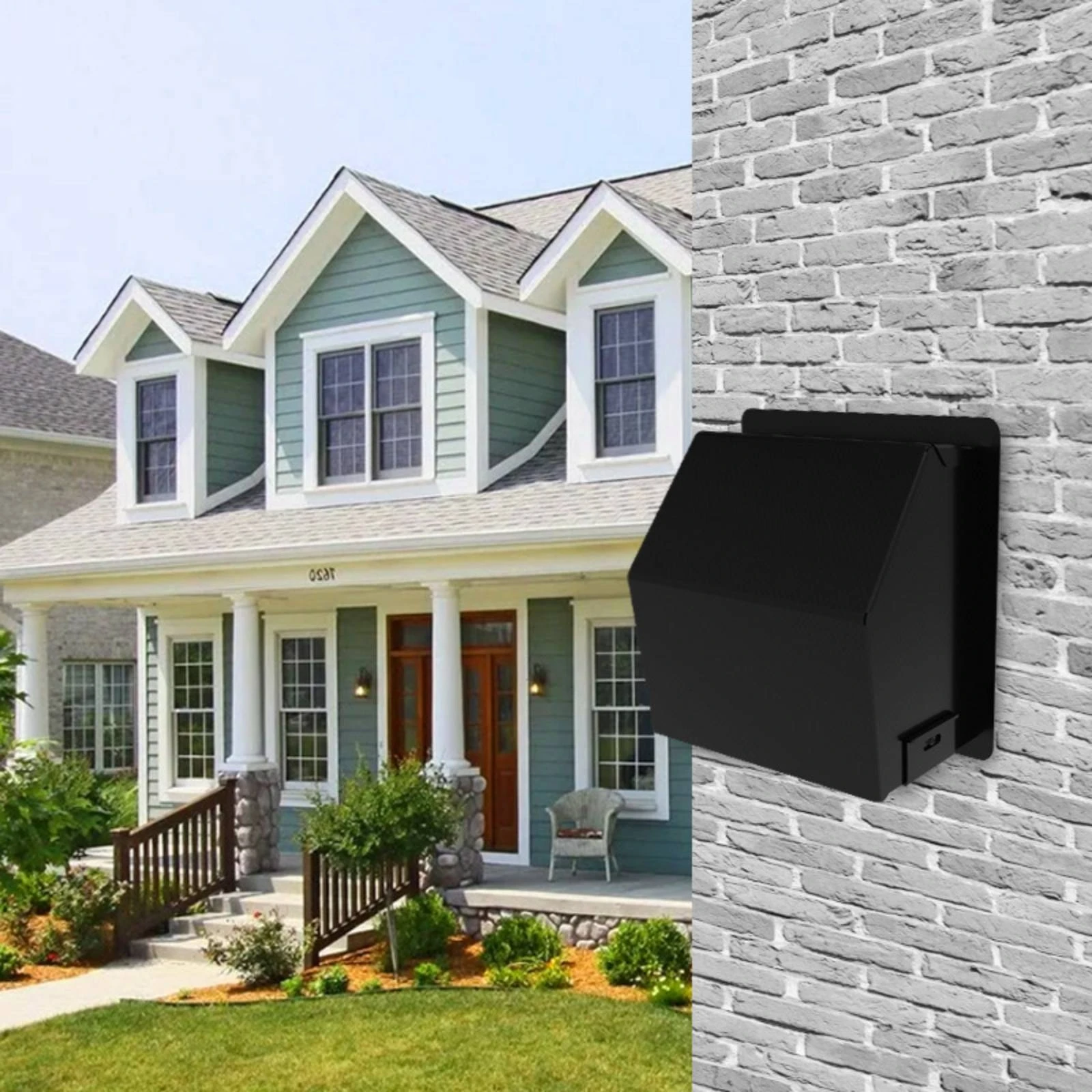 Wall Vent Hood with Flap Waterproof Dryer Vent Cover Windproof Flush-Mount for Homeowners, Laundry Room