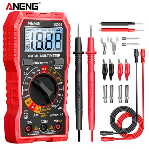 ANENG SZ06 Digital Multimeter Voltage Resistance Meter AC/DC Ammeter 600V Voltmeter Multimetr Electrician LCD Backlight Ohm Test