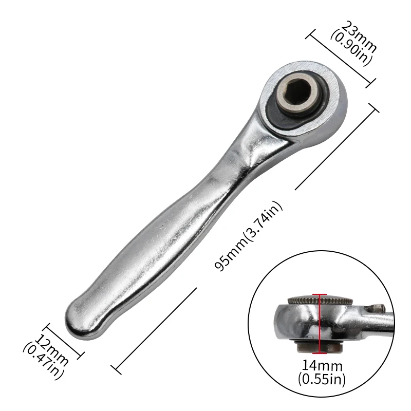 Mini tournevis hexagonal à 72 dents, douille à cliquet essorée, poignée à dégagement rapide