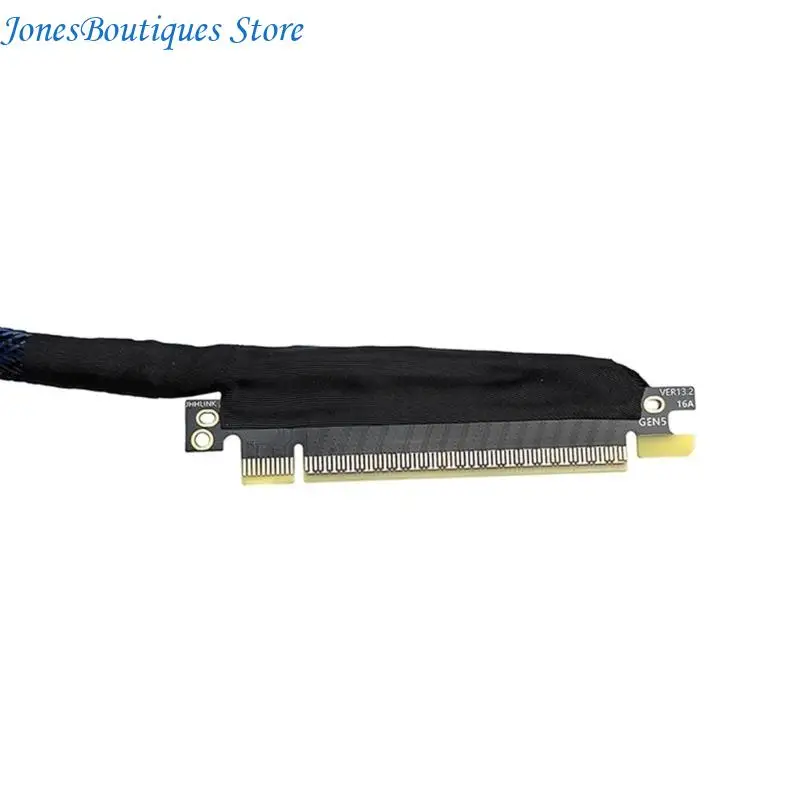 Braided PCIe 5.0 X16 Graphics Card Extender 270 Degree Bend Extension Cable W8KE
